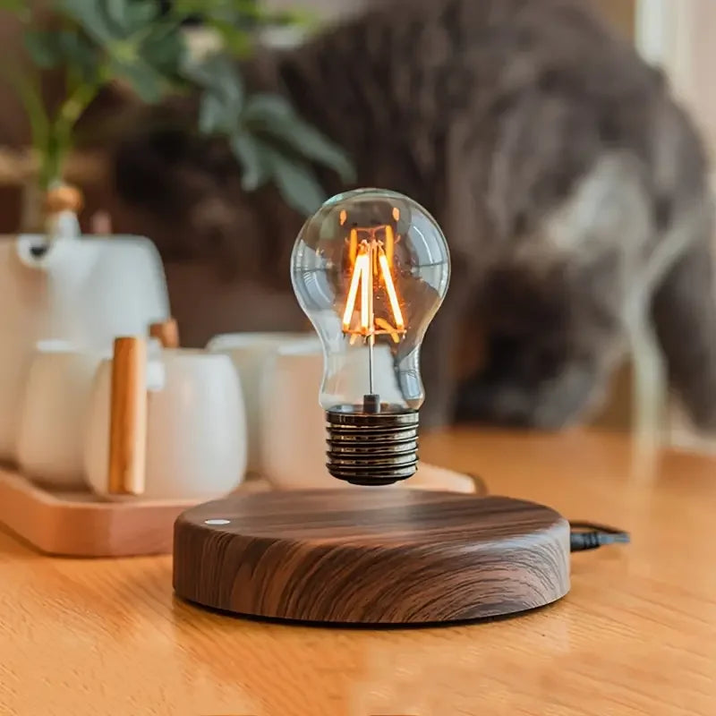 Magnetic Floating Moon Night Light Lamp and Levitating Bulb with 3 Colors.