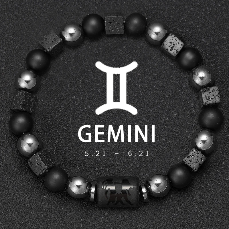 Pulseras Del Zodiaco. 12 Modelo Diferentes de Piedra Natural. Elige tú signo.