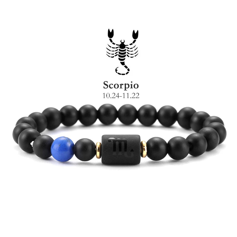 Pulseras Del Zodiaco. 12 Modelo Diferentes de Piedra Natural. Elige tú signo.