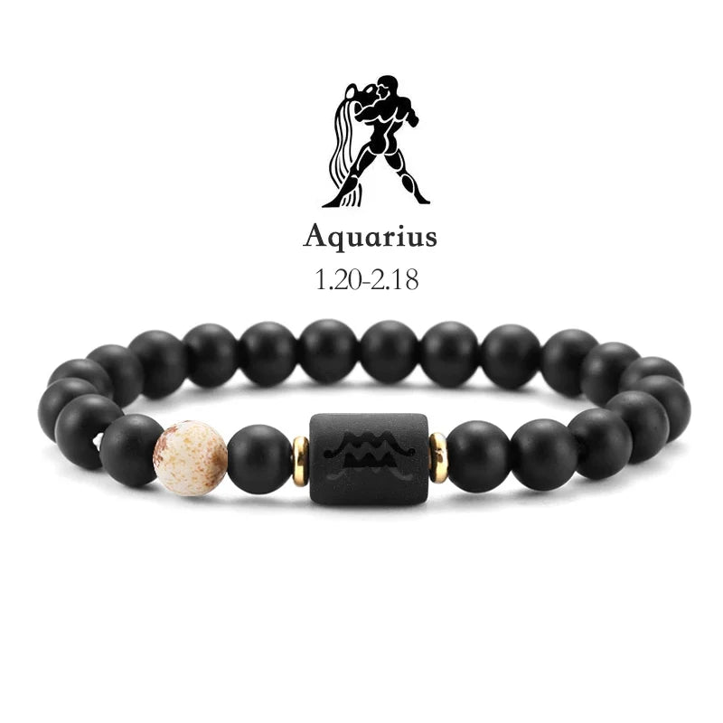 Pulseras Del Zodiaco. 12 Modelo Diferentes de Piedra Natural. Elige tú signo.