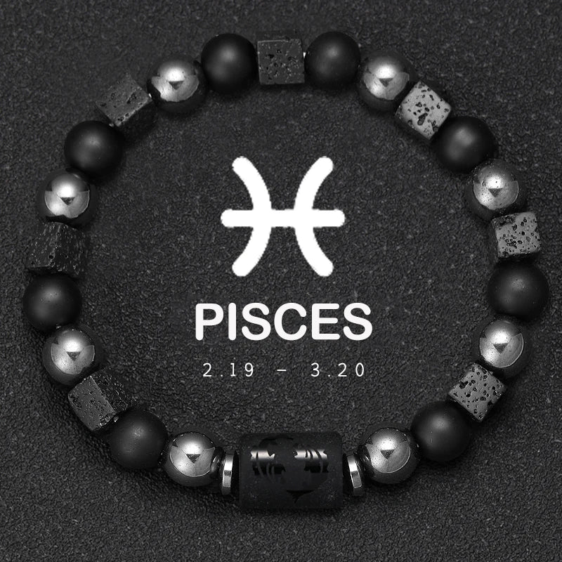 Pulseras Del Zodiaco. 12 Modelo Diferentes de Piedra Natural. Elige tú signo.