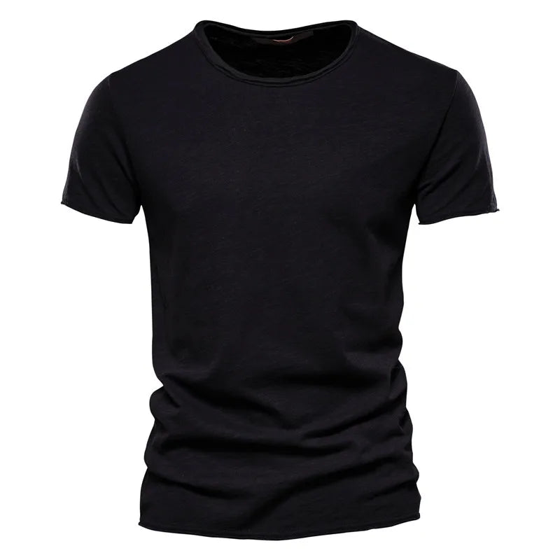 Camiseta De Pico Ajustada 100% Algodón Para Hombre, Diseño Moderno y Elegante.