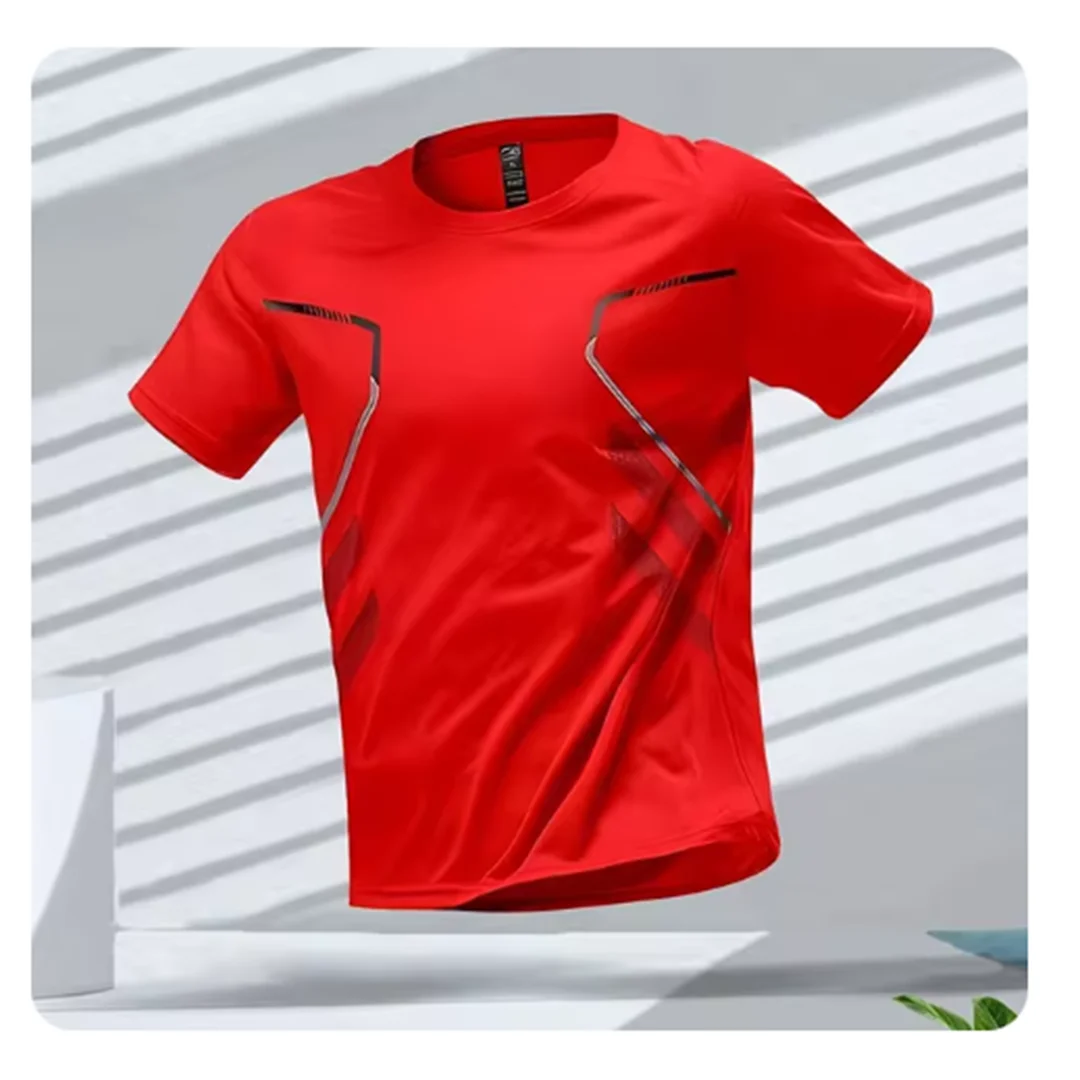 Camiseta Deportiva Para Hombre Transpirable De Secado Rápido de Manga Corta.