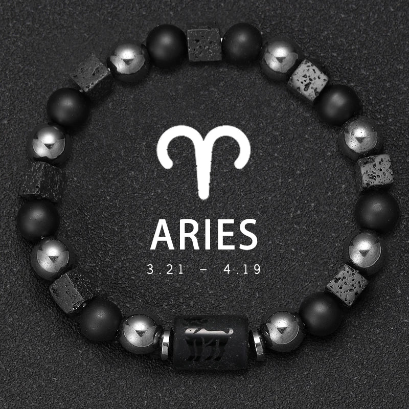 Pulseras Del Zodiaco. 12 Modelo Diferentes de Piedra Natural. Elige tú signo.