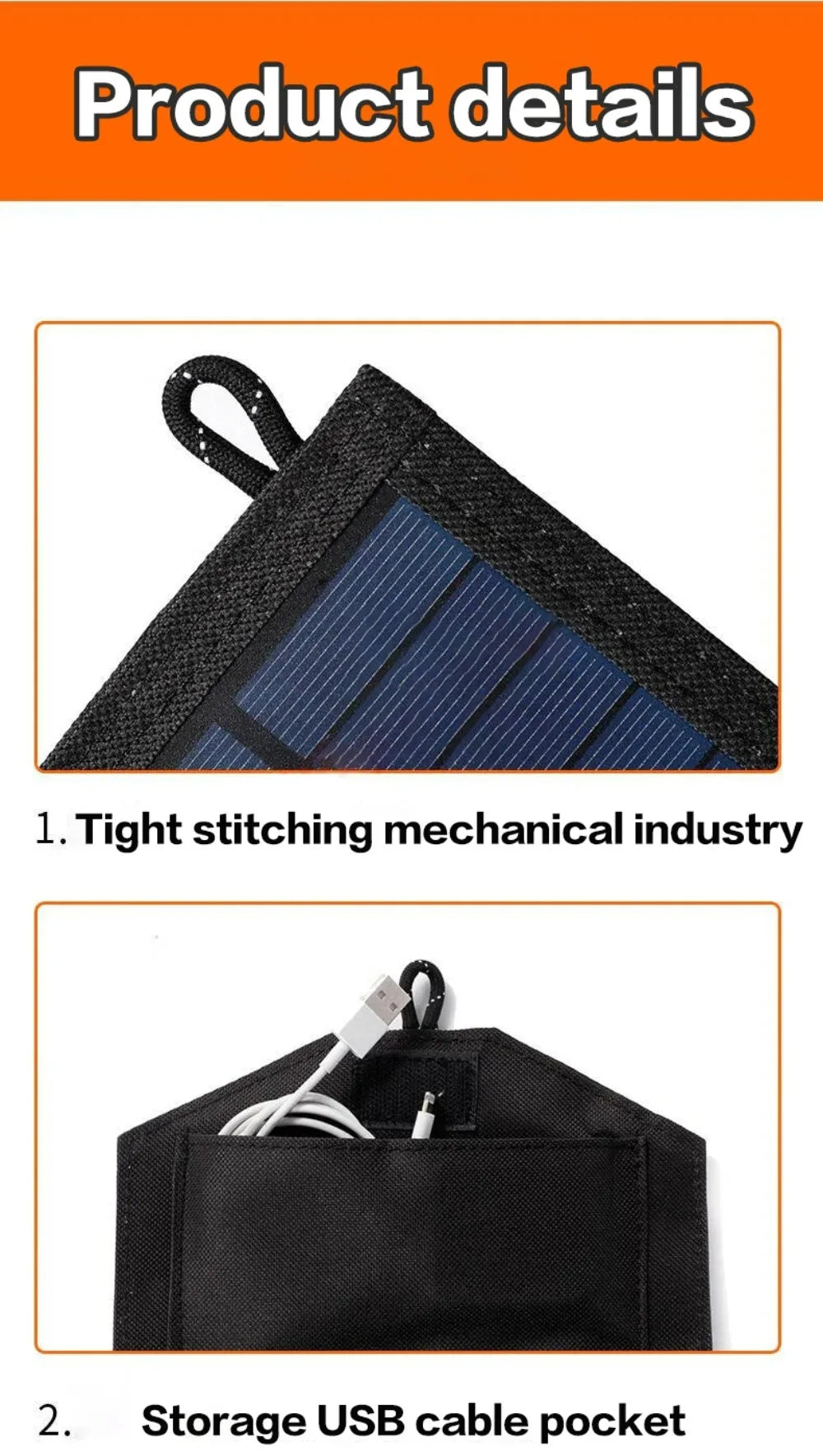 Panel Solar Portátil y Plegable de 800W de 6 pliegues Con Carga De 20 w/h Con USB.