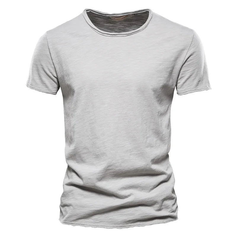 Camiseta De Pico Ajustada 100% Algodón Para Hombre, Diseño Moderno y Elegante.