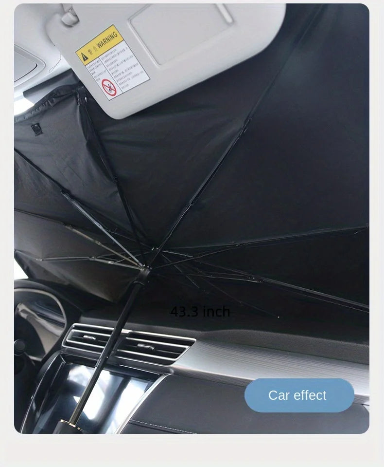 Parasol Para Coche En Forma De Paraguas Super Cómodo Con Aislamiento Térmico.