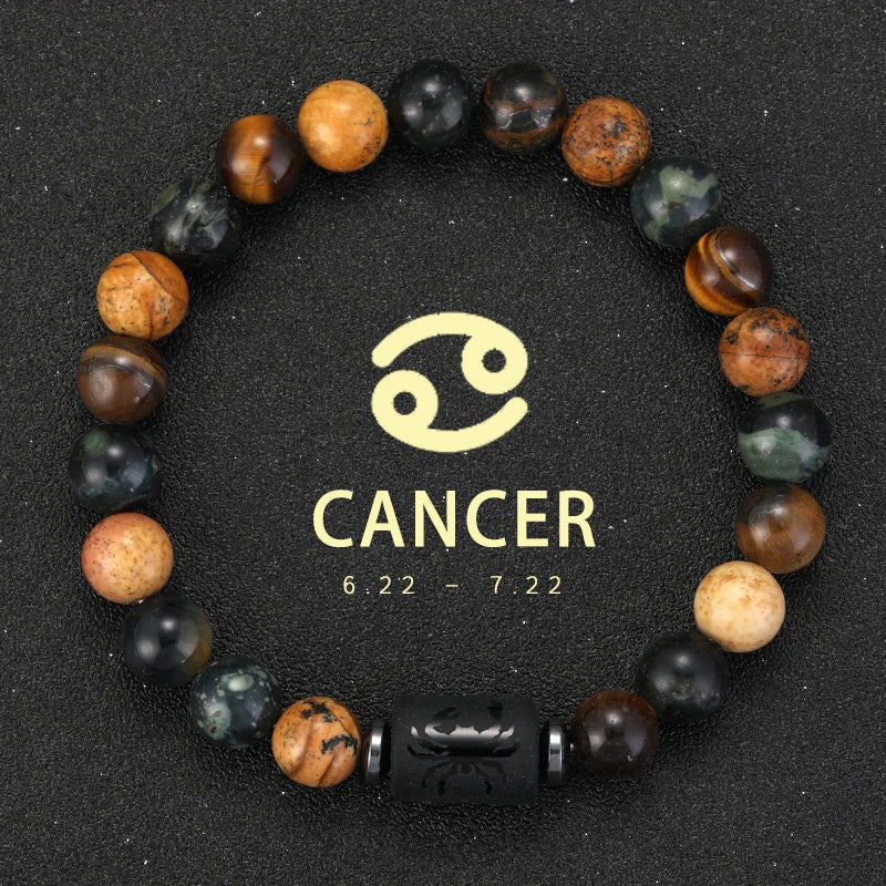 Pulseras Del Zodiaco. 12 Modelo Diferentes de Piedra Natural. Elige tú signo.