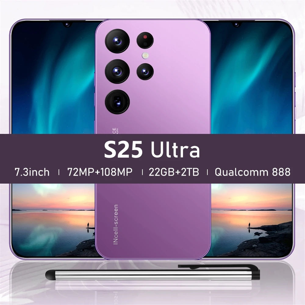Teléfono Móvil S25 Ultra 7.3" Dual Sim 4G 5G Dual Android 14 Versión Global