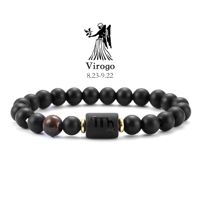 Pulseras Del Zodiaco. 12 Modelo Diferentes de Piedra Natural. Elige tú signo.
