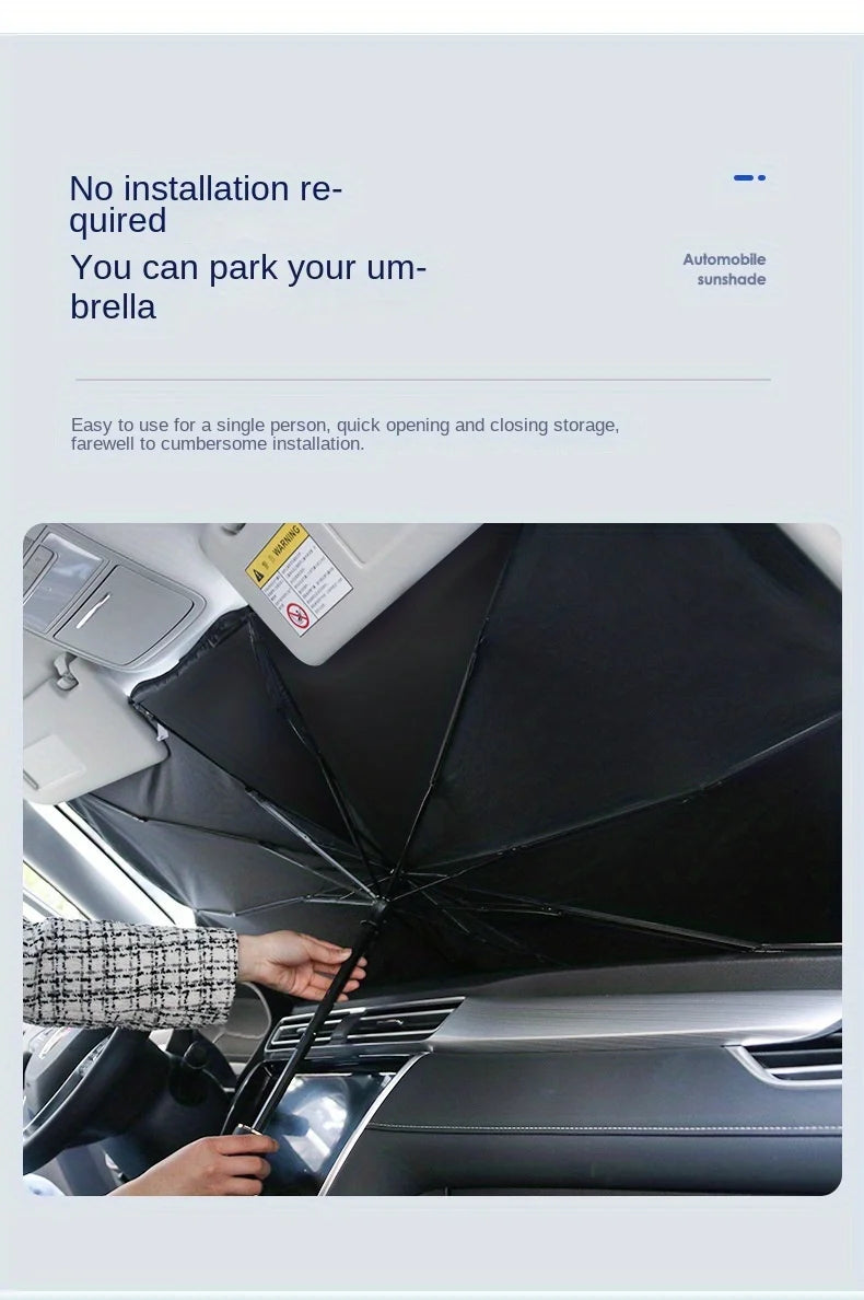 Parasol Para Coche En Forma De Paraguas Super Cómodo Con Aislamiento Térmico.
