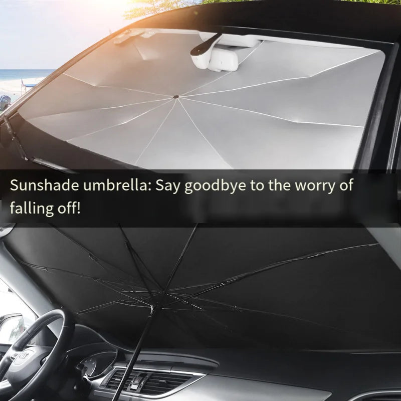 Parasol Para Coche En Forma De Paraguas Super Cómodo Con Aislamiento Térmico.