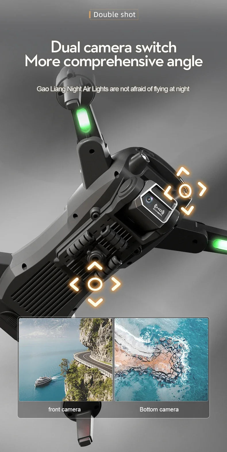 Mini Drone S2S Con Cámara HD Grabación 4K 8K WIFI GPS