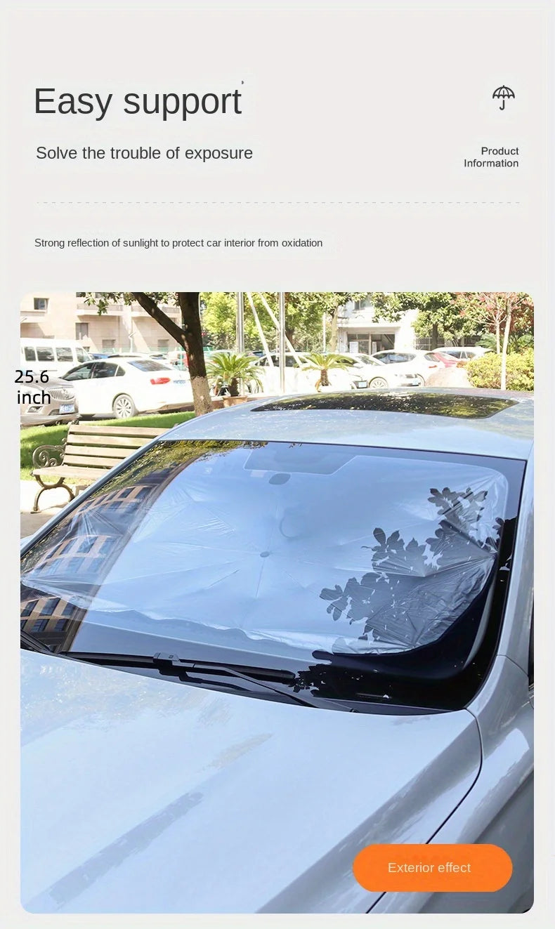 Parasol Para Coche En Forma De Paraguas Super Cómodo Con Aislamiento Térmico.