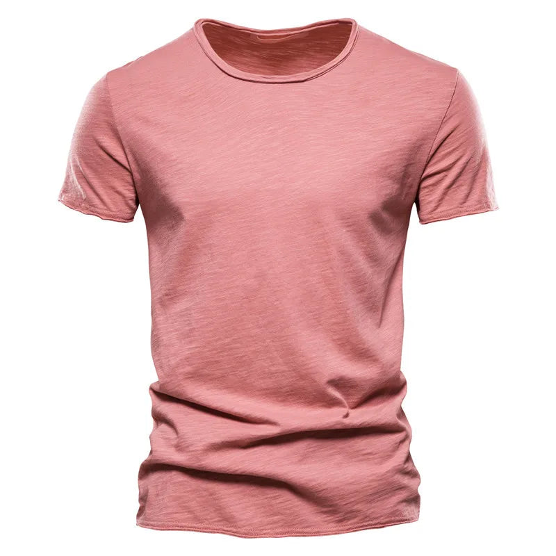 Camiseta De Pico Ajustada 100% Algodón Para Hombre, Diseño Moderno y Elegante.