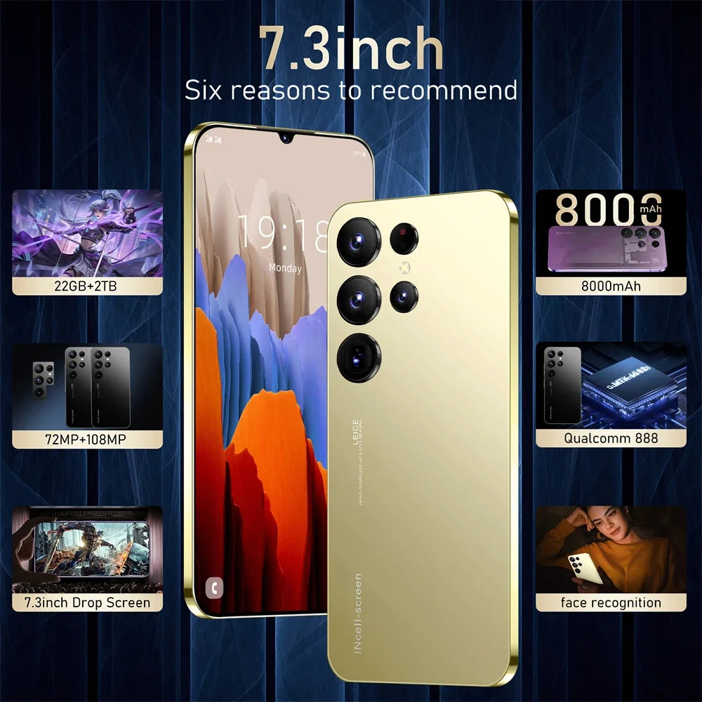 Teléfono Móvil S25 Ultra 7.3" Dual Sim 4G 5G Dual Android 14 Versión Global