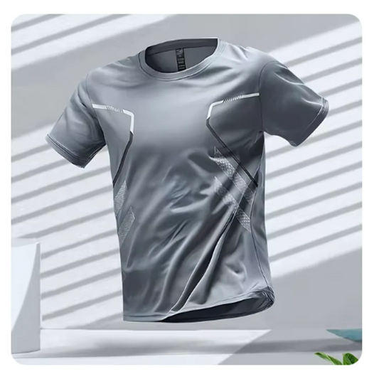 Camiseta Deportiva Para Hombre Transpirable De Secado Rápido de Manga Corta.