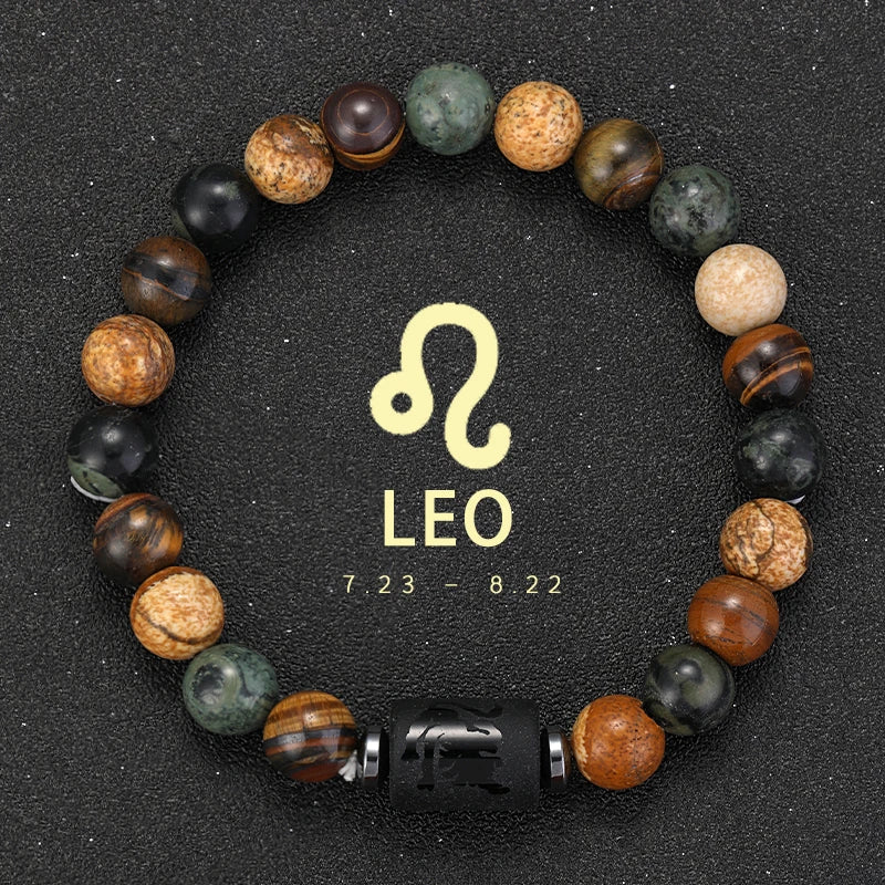 Pulseras Del Zodiaco. 12 Modelo Diferentes de Piedra Natural. Elige tú signo.