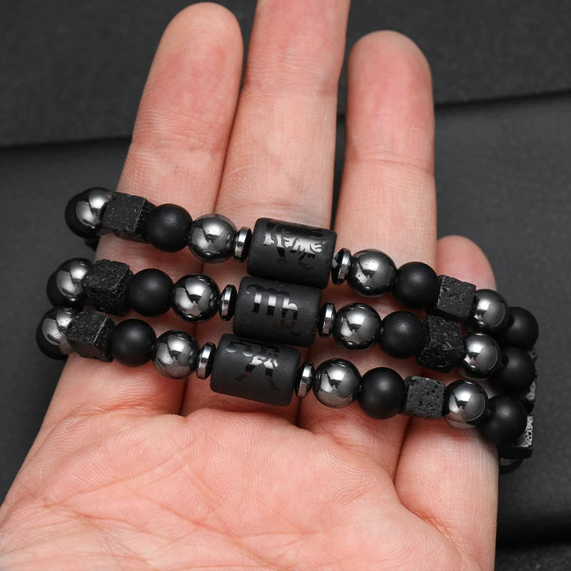 Pulseras Del Zodiaco. 12 Modelo Diferentes de Piedra Natural. Elige tú signo.