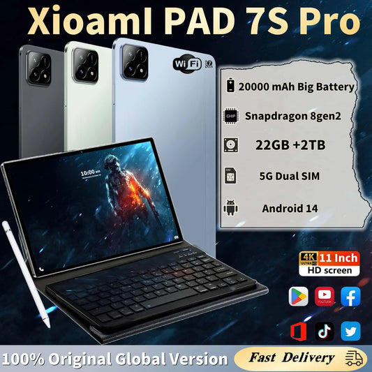 Tablet PAD 7S Pro De 11"HD Versión Global 2025 Snapdragon 5G Wifi y Dual SIM