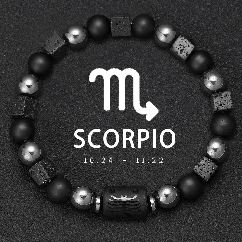 Pulseras Del Zodiaco. 12 Modelo Diferentes de Piedra Natural. Elige tú signo.