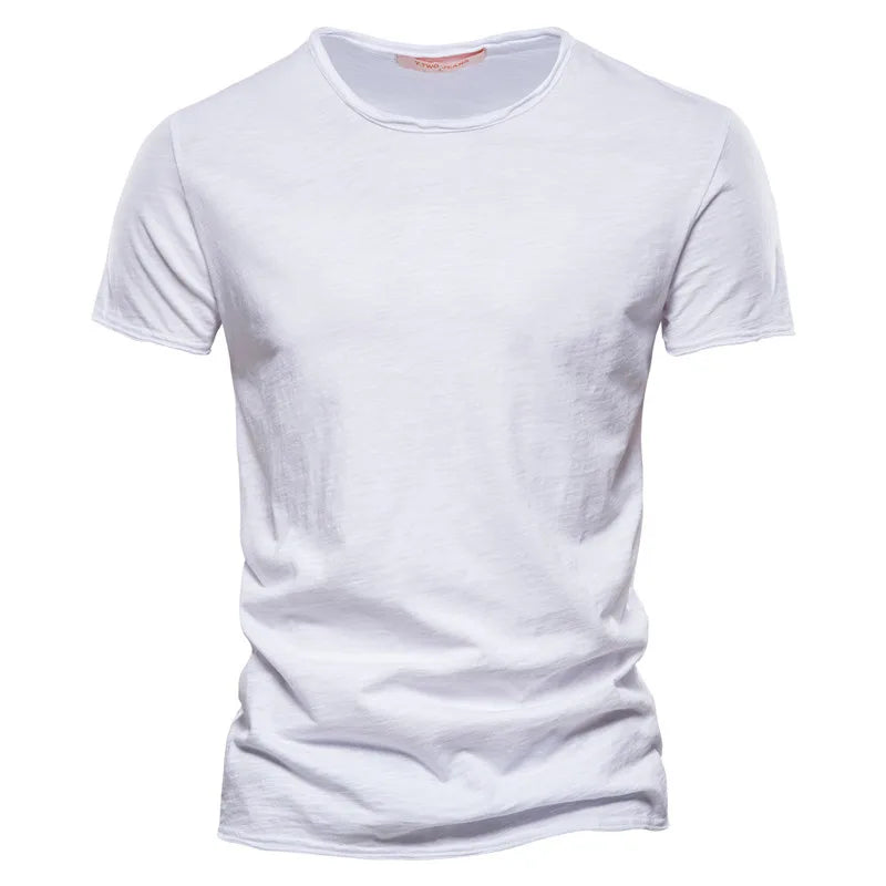 Camiseta De Pico Ajustada 100% Algodón Para Hombre, Diseño Moderno y Elegante.