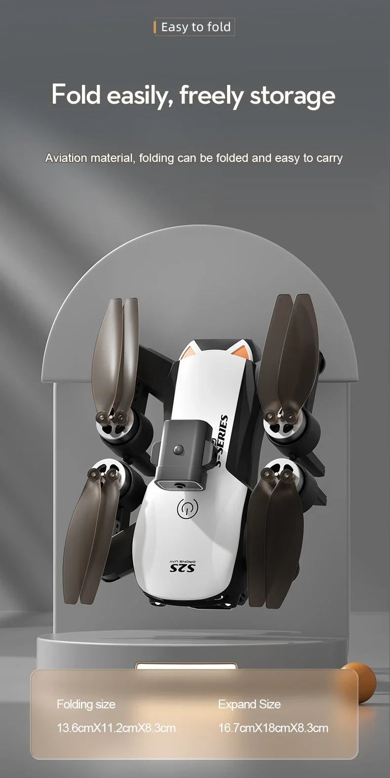 Mini Drone S2S Con Cámara HD Grabación 4K 8K WIFI GPS