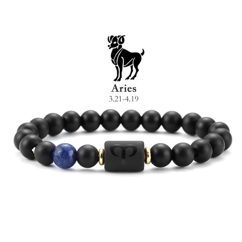 Pulseras Del Zodiaco. 12 Modelo Diferentes de Piedra Natural. Elige tú signo.