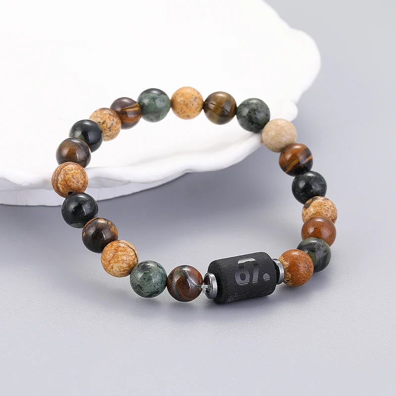 Pulseras Del Zodiaco. 12 Modelo Diferentes de Piedra Natural. Elige tú signo.