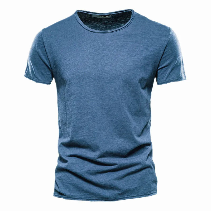Camiseta De Pico Ajustada 100% Algodón Para Hombre, Diseño Moderno y Elegante.