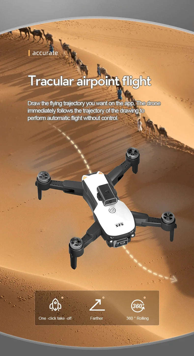 Mini Drone S2S Con Cámara HD Grabación 4K 8K WIFI GPS